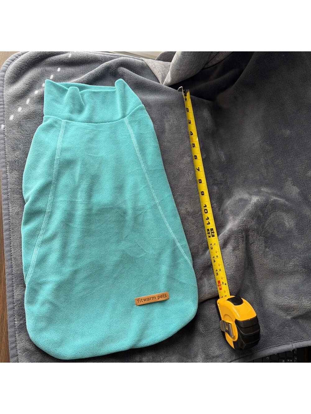 Fit Warm Pets Extra Large Turquoise Flannel Dog Sweat Sweater